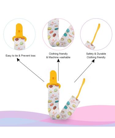 Yateicbc Baby Pacifier Chain for Boys - 6 BPA-Free Fabric Bands Essential Newborn Dental Toys & Nucky Chain - Buy Online on GoSupps.com