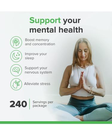 Phosphatidyl Serine 100mg - 240 Vegan Capsules for Brain Health & Memory Support by Raw Powders - Buy Online on GoSupps.com