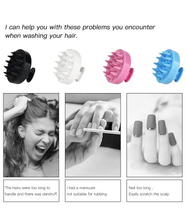 4-Piece Silicone Scalp & Shampoo Brush Set | Stimulate Hair Growth | Wet & Dry Head Massage Brushes - Buy Online on GoSupps.com