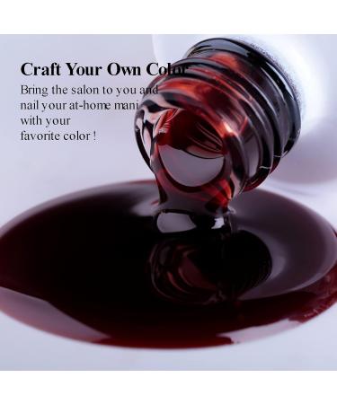 Sheer Gel Nail Polish Jelly Dark Red Translucent Color UV/LED Light Cure Gel Polish for Nail Art DIY Manicure and Pedicure at Home 0.5 fl oz - Buy Online on GoSupps.com