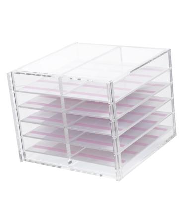Cabilock Box High-definition Transparent Acrylic Multi-layer Large-capacity Wearable Nail Polish Storage Storage Display Box Decor Nail Accessories Fake Nails Artificial Nail Piece
