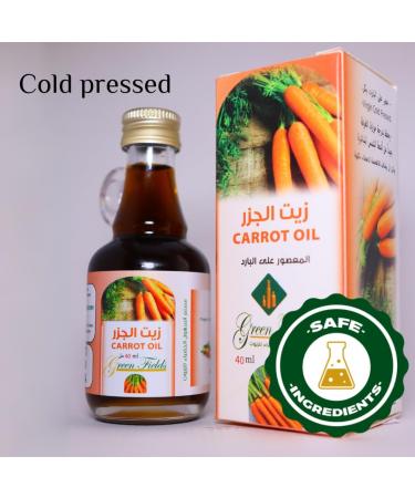 Buy Green Fields Cold Pressed Carrot Seed Oil 40ml - Natural Skin Rejuvenator Rich in Vitamins & Antioxidants for Global Shipping - Buy Online on GoSupps.com