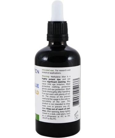 Methylene Blue & Ormus & Gold 3.4 Fl Oz - 100 ml | Ultra High Purity | with 10 ppm Colloidal Gold 24K | Glass Bottle | Third-Party Tested | Heiltropfen  - Buy Online on GoSupps.com