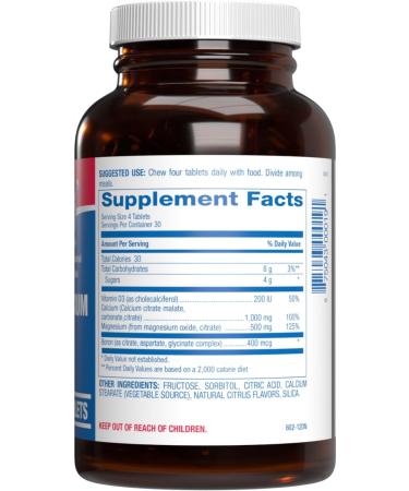 Chewable Calcium Supplement for Women - Clinical Bone Supplement with Chewable Calcium with Vitamin D Magnesium and Boron Complex for Bone Health & Strength Support - Made in The USA - 30 Servings - Buy Online on GoSupps.com