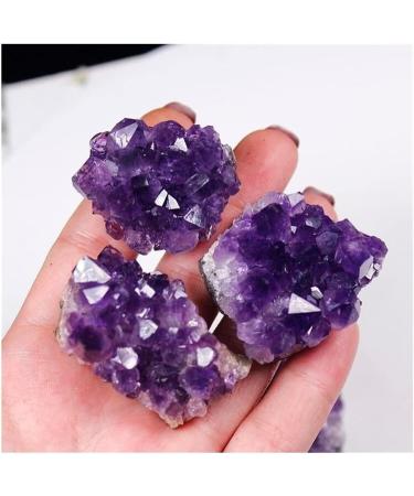 Natural Crystal Rough Crystal Purple Amethyst Hole Quartz Crystal Cluster Geode Druzy Home Decoration Gemstone (Size : 30-40g) - Buy Online on GoSupps.com