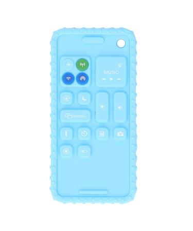Cell Phone Shaped Silicone Baby Teether Toy - Safe Sensory Development for Toddlers | Ideal Travel Teether (Blue) - Buy Online on GoSupps.com