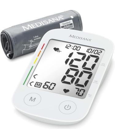 Medisana BU 535 upper arm blood pressure monitor precise blood pressure and pulse measurement with memory function traffic light scale function to display an irregular heartbeat without voice output