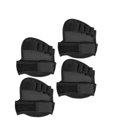 FOMIYES 2 Pairs Five Finger Half Socks Forefoot Pads Front Foot Pads Sweat-Absorbing Half Socks Half Sole Pads Front Palm Cushions Front Palm Pads Half Palm Pads Anti-Slip Half Socks Black 12X10.5cm