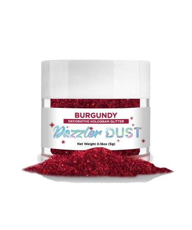 BAKELL Burgundy Red Art & Craft Glitter, 5g Jar | DAZZLER DUST | Non-Toxic Decorating Glitter | Arts, Crafts, Slime, Glue, Paint, Face & Body (Burgundy Red)