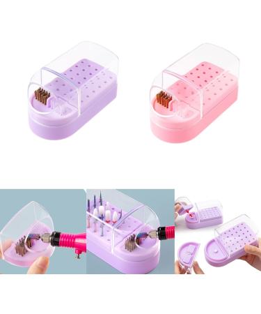 2 in 1 Nail Drill Bits Holder Nail Drill Bits Cleaning Brush Case 30 Holes Nail Art Drill Bits Stand Display Storage Box Nail Drill Bit Organizer Foot Care Home Use - Buy Online on GoSupps.com