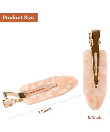 10 Pcs No Bend Hair Clips Ladies Pin Curls No Crease Barrette Acrylic Resin Flat Clips - Buy Online on GoSupps.com