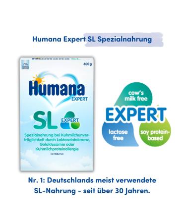Humana SL Expert - Special Formula for Cow s Milk Intolerance & Allergies | Lactose & Galactosemia | 600g - Infant & Toddler Nutrition - Buy Online on GoSupps.com