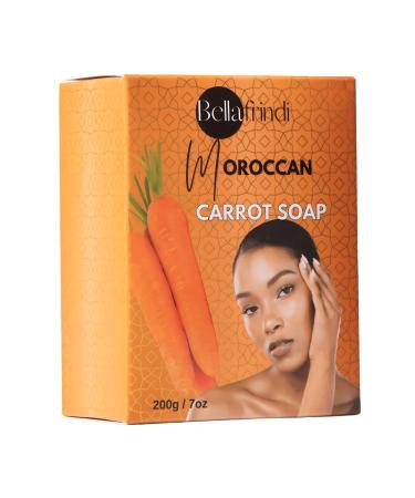 Carrot Soap Bar - Moroccan Natural Ingredients for Body & Face | Gentle All Skin Types - 200gm - Buy Online on GoSupps.com