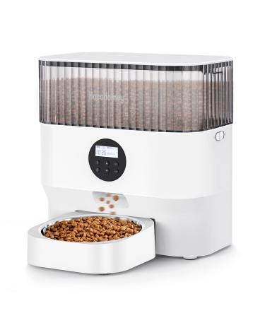 5L Automatic Cat Feeder, Auto Pet Feeder for Cats Dogs, Dry Food Dispenser, Smart Timed Feeder, Programmable Portion Control, 4 Meals per Day, 10s Voice Recorder for Small & Medium Pets