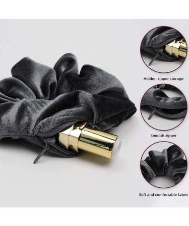 12-Piece Velvet Hair Rubber Bands with Zip Pocket - Stylish Elastic Hair Ties for Women & Girls | Perfect Gift & Hair Accessories - Buy Online on GoSupps.com