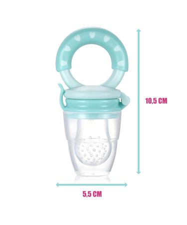 BEBI BORN Baby Fruit Teat - 1 Teat + 3 BPA-Free Silicone Teats (3-24 Months) | Safe & Versatile Fruit Teat for 4+ Months | Blue Teat with Usage Instructions - Buy Online on GoSupps.com