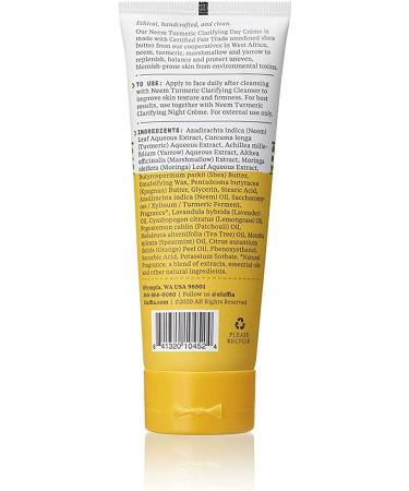 Alaffia Neem Turmeric Day Cream - Hydrating & Balancing Natural Moisturizer with Shea Butter & Tea Tree | 3 Fl Oz - Buy Online on GoSupps.com