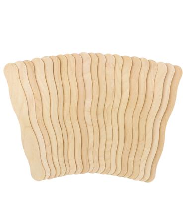 WISYOK 8 inch Craft Sticks 50 Pack Wood Wavy Sticks Fan Handles Large Popsicle sticks for Crafts Wedding Programs DIY Crafting Painting Mixing - Buy Online on GoSupps.com