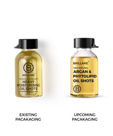 BRILLARE Heavy Moisturising Oil Shots - Argan Oil, Shea Seed, Soybean & Chamomile - Dry & Damaged Hair - 8x6ml - Buy Online on GoSupps.com