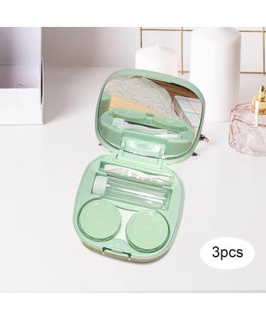 Colcolo 3-Part Travel Contact Lens Container Set - Green | Daily Use R-Caps 7x7x2.5 cm | International Shipping - Buy Online on GoSupps.com