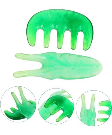 Magiclulu 3 Sets Scalp Massage Device - Jade Comb & Y-Shaped Fork Scraping Tool for Relaxation & Care - Buy Online on GoSupps.com