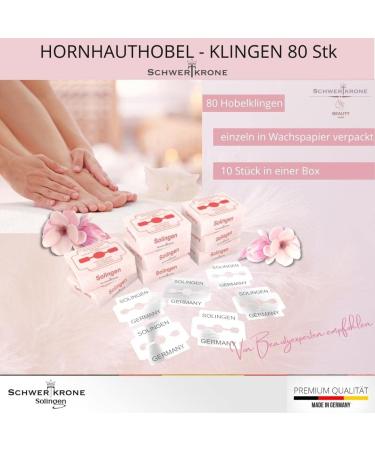 High-Quality Solingen Callus Plane Replacement Blades - Rustproof & Individually Packed (80) | International Shipping Available - Buy Online on GoSupps.com