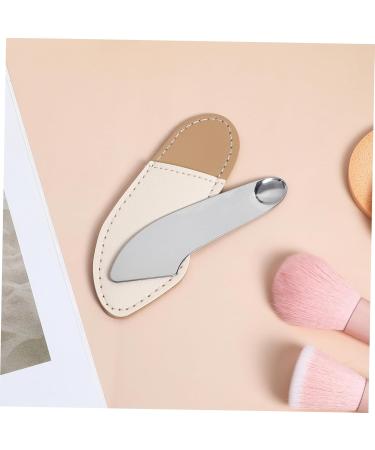PLAFOPE 4pcs Face Foundation Spatula Makeup Plate Mixer Makeup Mixing Spatula Palette Stainless Steel Silver - Buy Online on GoSupps.com