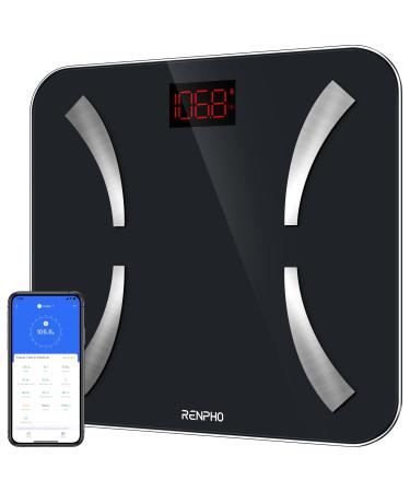 RENPHO Smart Body Fat Scale, Digital Bathroom Scale, Body Composition Monitor Wireless Scale for Body Weight, BMI, Muscle Mass, Water Weight, Sync 13 Data with Fitness App, 11x11 Inch 400lbs 11"/280mm