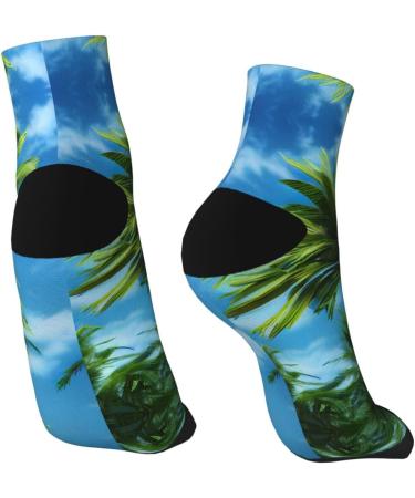 Summer Palm Tree Socks for Women & Men | Comfortable Fashionable Patterns - One Size Fits All - Buy Online on GoSupps.com