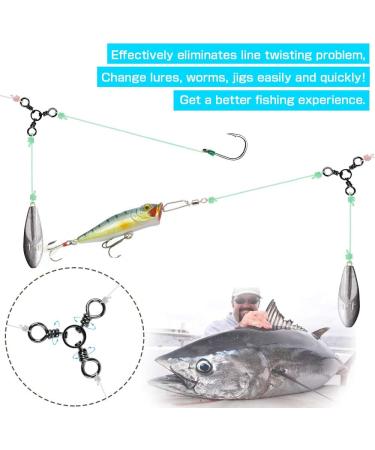 AMYSPORTS Fishing Swivel Tackle 3 Way Connector 50pcs - Size 6 (33lb) for Saltwater & Freshwater - Buy Online on GoSupps.com