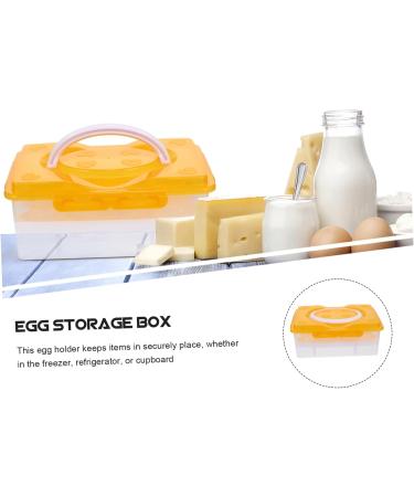 Egg Storage Box Plastic Tray Plastic Eggs Plastic Egg Holder Tray Egg Plate Travel Filling re-usable Orange 24X16.5X10CM - Buy Online on GoSupps.com