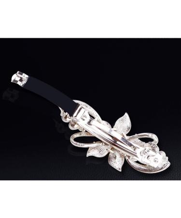 Rhinestone Hairpin Clip Accessories Minimal and Simple Flowers Crystal Hair Barrettes for Women Girl - Buy Online on GoSupps.com