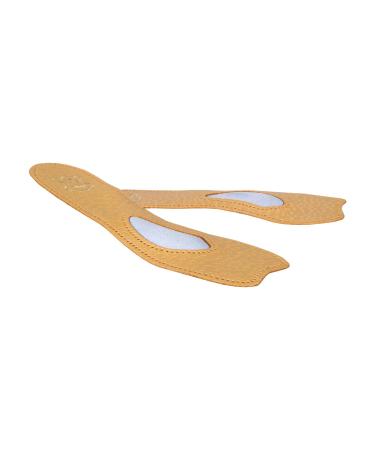 Orthopedic 3/4 leather shoe inserts for pumps and high heels insoles for open shoes with midfoot curibling (39 EUR / 6 UK / women) 39 EUR / 6 UK / women