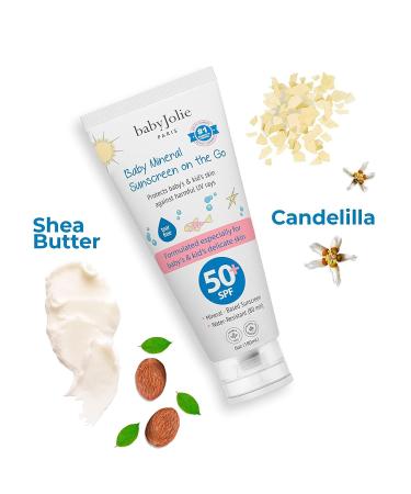 Baby Jolie Paris Mineral Sunscreen SPF 50 | Water Resistant Natural Formula for Sensitive Skin | 6oz (180ml) - Buy Online on GoSupps.com