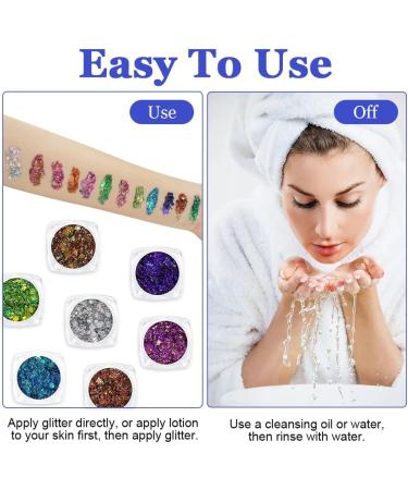  AOOWU AOOWU Glitter Gel for Body and Face 12 Colors Face Makeup for Carnival Halloween Birthday - Buy Online on GoSupps.com