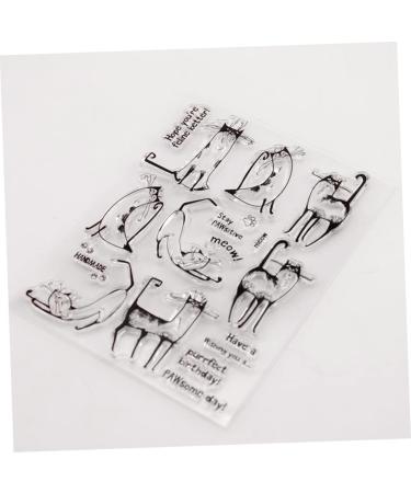 Lurrose 3pcs Stamps DIY Cat Clear Stamp Emailed Stamp Silicone Seal Stamp Photo Album The Album Animal As Shownx3pcs mediumx3pcs - Buy Online on GoSupps.com