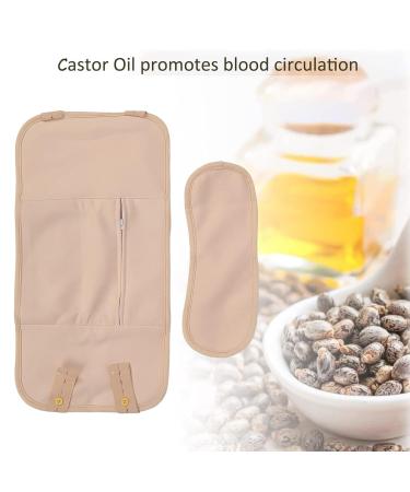 Reusable Organic Castor Oil Packaging Wrap | Adjustable Washable & Leak-Proof | Comfortable Neck & Waist Belt - Buy Online on GoSupps.com