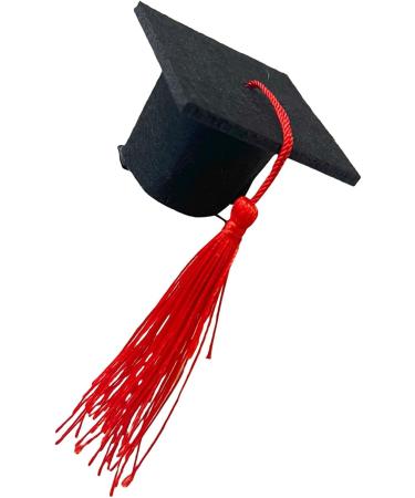 Small Graduation Hat 3D Doctoral Hat Hairpin Graduation Dress up Photo Decoration Supplies Hat Inserts Graduation Accessories for Kids Adults Red - Buy Online on GoSupps.com