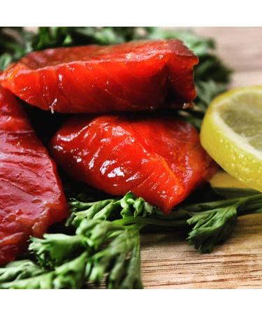 Wild Caught Canadian Maple Hot Smoked Wild Sockeye Salmon Nuggets (1 Lbs) 454.0 g (Pack of 1) - Buy Online on GoSupps.com