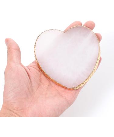Gjinxi Resin Nail Art Palette Makeup Palettes Nail Mixing Palette Polish Color Mixing Plate Golden Edge Heart Shaped Nail Art Display Holder Display Board Heart Shape Cosmetic Mixing Tools - Buy Online on GoSupps.com