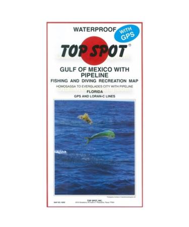 Topspot Fishing Map from West Coast Florida Offshore Homosassa to Everglades City