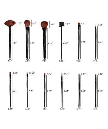 SHANY Professional 12 Piece Vegan Bamboo Makeup Brush Set | Natural Hair Cosmetics with Microfiber Pouch - Perfect for Flawless Makeup Application - Buy Online on GoSupps.com