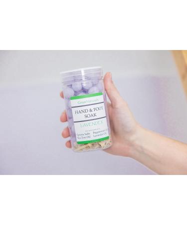 GranNaturals Lavender Mini Bath Bombs for Hand & Foot Soak - Manicure & Pedicure Epsom Salts Fizz Balls with Tea Tree, Lavender, Peppermint Essential Oils - Buy Online on GoSupps.com