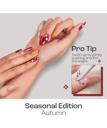 Gya Labs Nail Stickers - Autumn Seasonal Collection for Long Lasting Nail Art (20 Pcs) - Buy Online on GoSupps.com