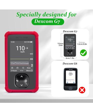 Buy Dexcom G7 Deer Silicone Shockproof Case with AirTag - Protective Cover for G7 Receiver - YouShares (Red) - Buy Online on GoSupps.com