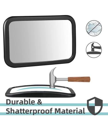 Goldmiky 360 Baby Car Mirror - Adjustable Rear View Mirror for Child Seats | Large Vision & Safety for Backseat Travel - Buy Online on GoSupps.com