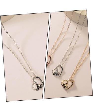 CALLARON 1pc Heart Panda Necklace Necklaces Unique Necklace Neck Chain Pendant Woman Alloy Decorate - Buy Online on GoSupps.com