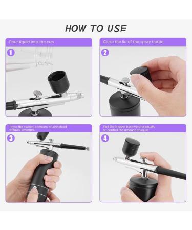 Hoadoek Cordless Rechargeable Compressor Airbrush Set Portable Airbrush Automatically Handles Model Painting Nails Makeup B - Buy Online on GoSupps.com