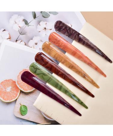 Lurrose Gold Acrylic Duck Beak Hair Clips - Long Side Insertion Salon Style - Buy Online on GoSupps.com