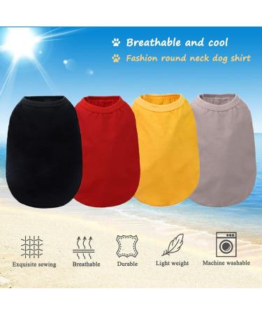 Shop TVMall Dog T-Shirts - Summer Cotton Vests for Medium & Large Dogs | Breathable & Stylish 4-Pack - Buy Online on GoSupps.com